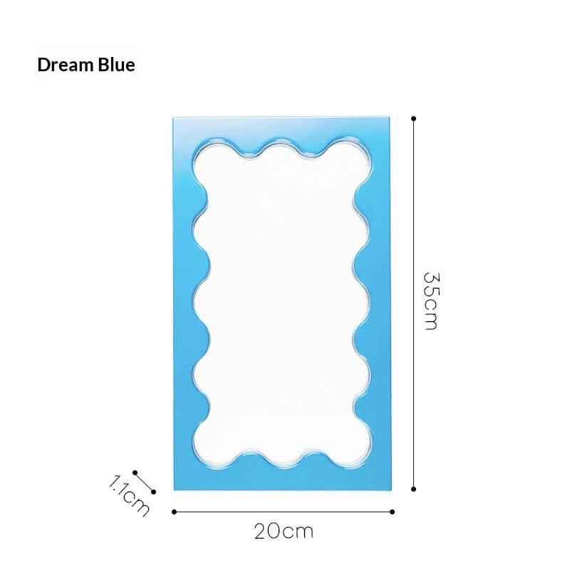 Square Wave Pattern Vanity Mirror | Wall Mirror For Living Room