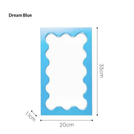 Square Wave Pattern Vanity Mirror | Wall Mirror For Living Room