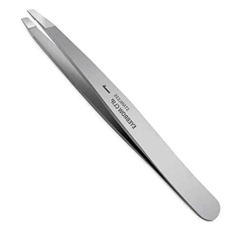 Stainless Steel Slant Tip Eyebrow Tweezers | Facial Hair Removal Tool
