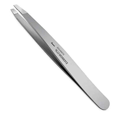 Stainless Steel Slant Tip Eyebrow Tweezers | Facial Hair Removal Tool