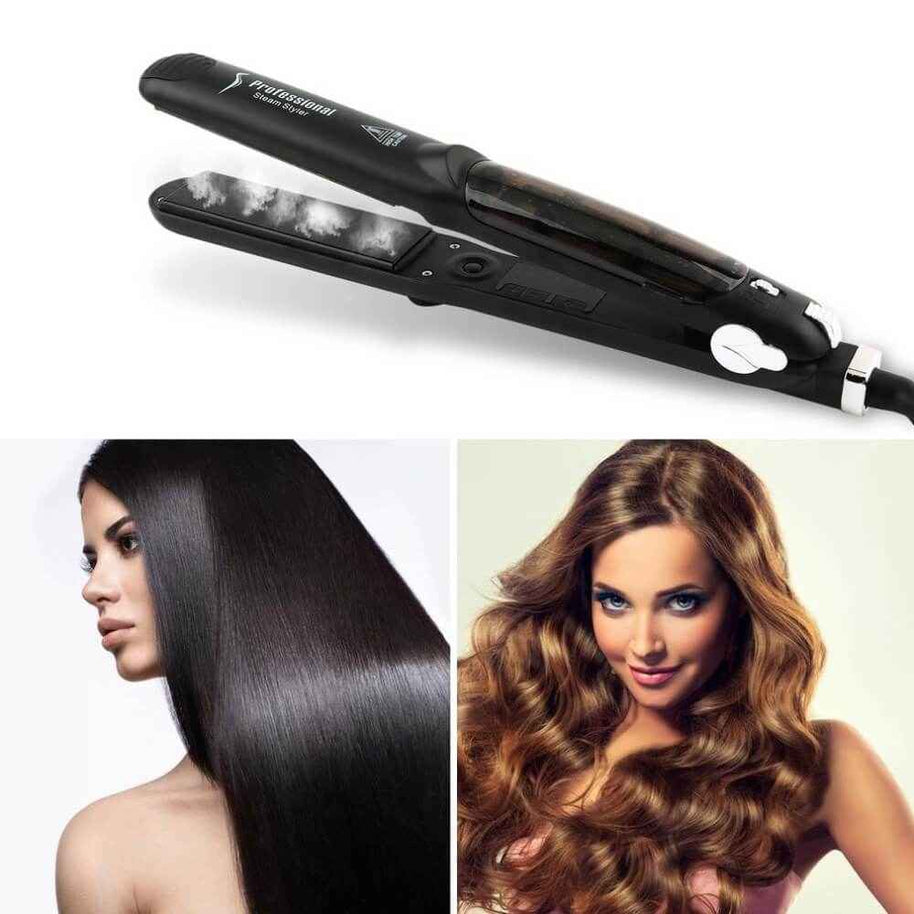Steam Hair Straightener With Argan Oil | Professional Steam Flat Iron