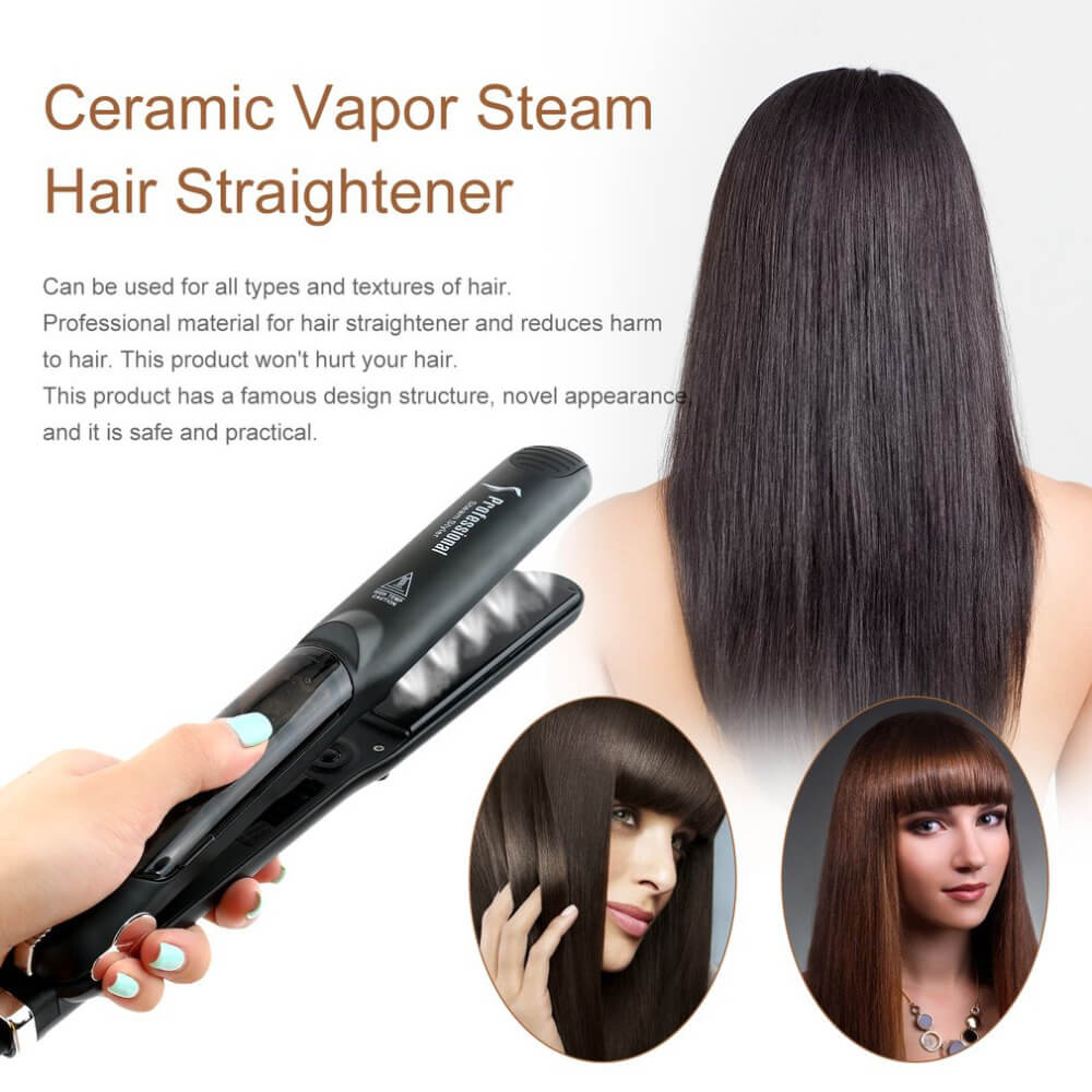 Steam Hair Straightener With Argan Oil | Professional Steam Flat Iron