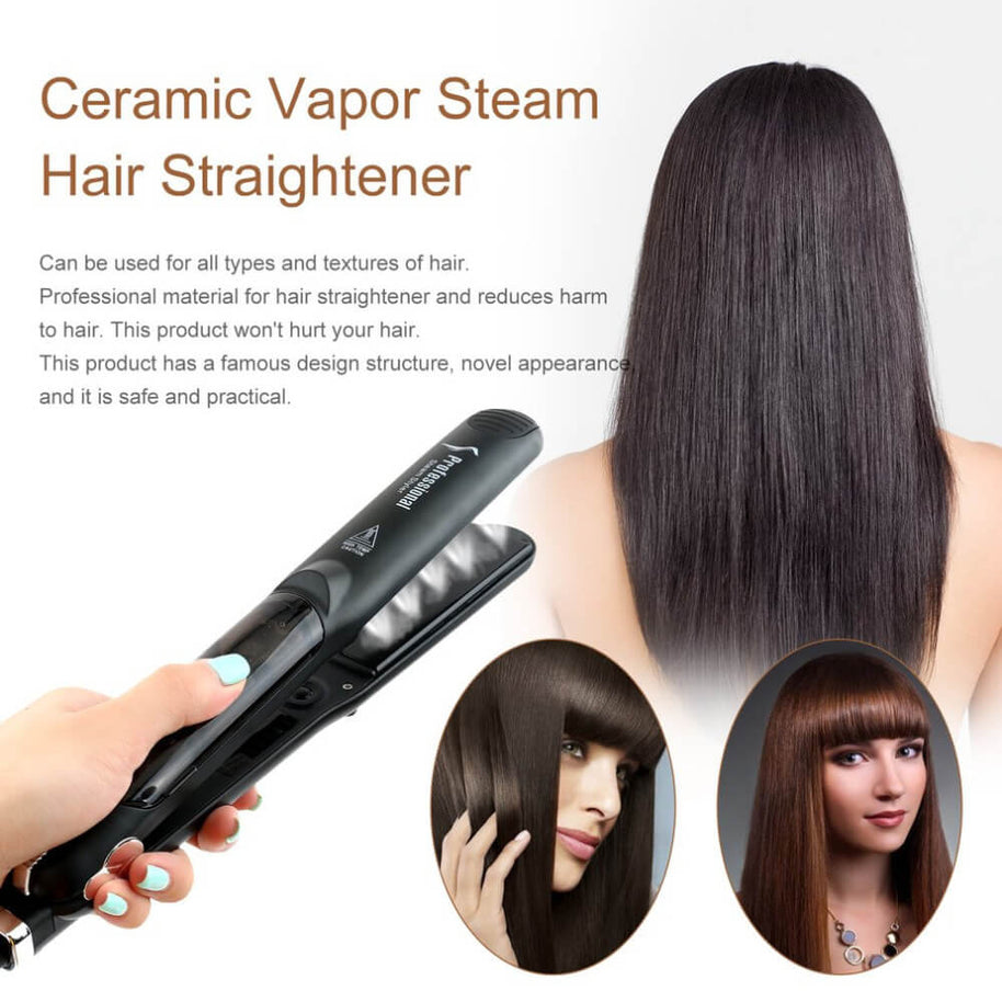Steam Hair Straightener With Argan Oil | Professional Steam Flat Iron