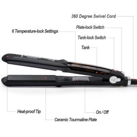 Steam Hair Straightener With Argan Oil | Professional Steam Flat Iron