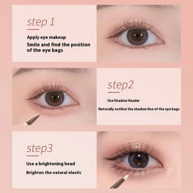 Stereoscopic Star Eye Makeup | Double Headed Waterproof Silkworm Pen