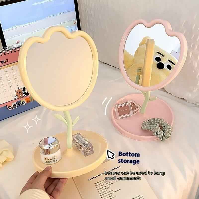 Tulip Desktop Vanity Mirror For Dorm Room | Student Desktop Mirror