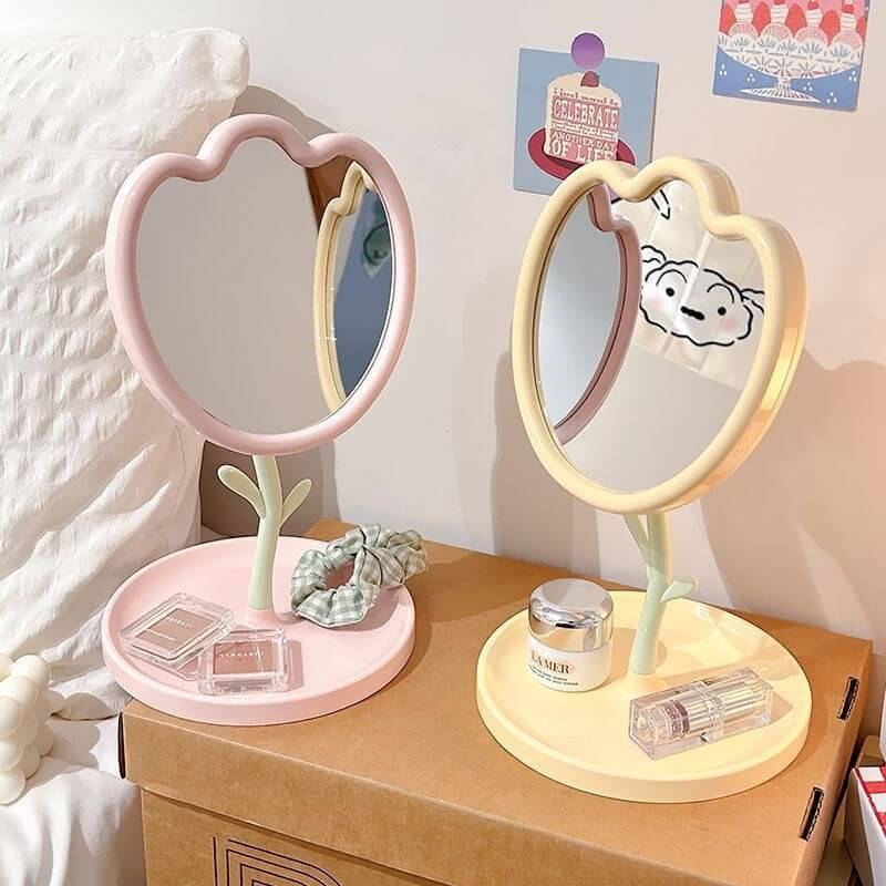 Tulip Desktop Vanity Mirror For Dorm Room | Student Desktop Mirror