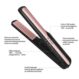 USB Rechargeable Hair Straightener | Wireless Hair Straightener