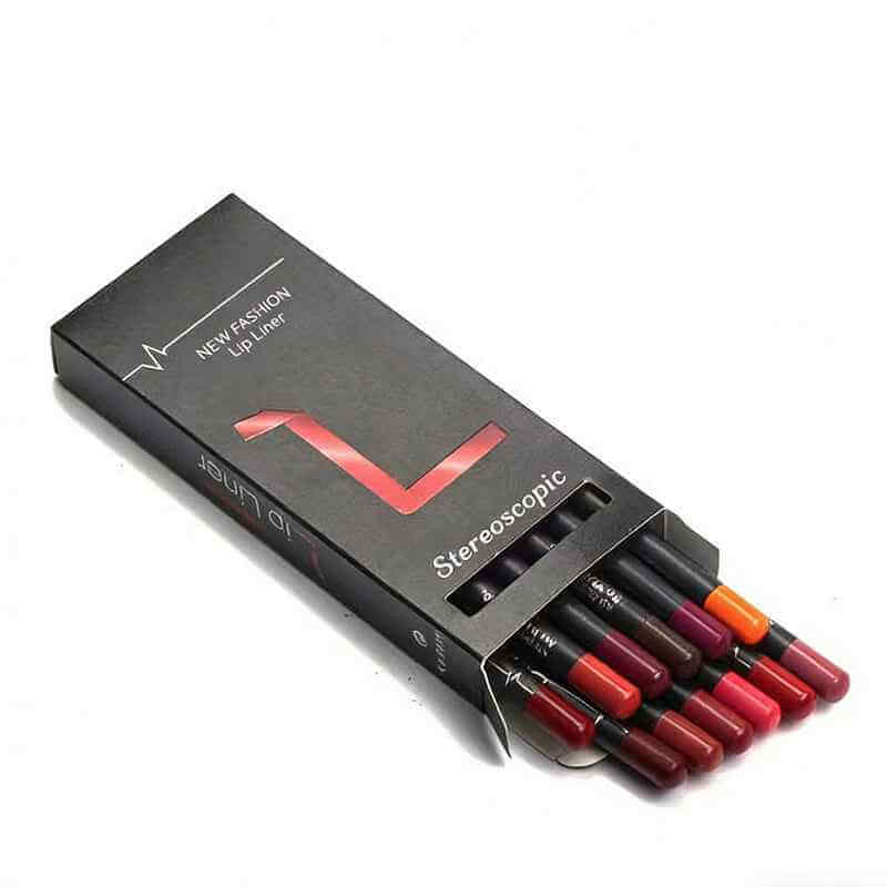 Vegan Soft Pencils Longwear Lip Liners | 12 Color Lip Liner Pencil Set 
