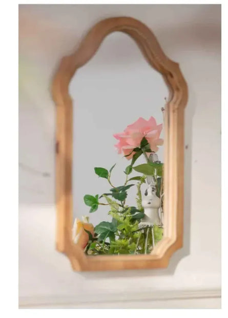 Vintage Solid Wood Wall Decor Mirror | Handmade Solid Wood Mirror