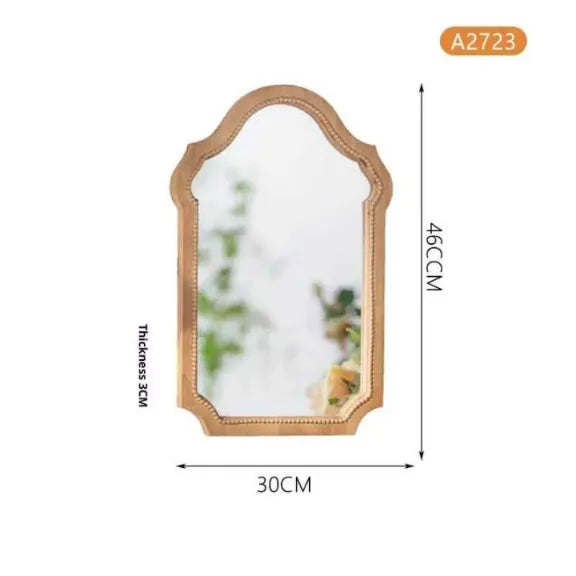Vintage Solid Wood Wall Decor Mirror | Handmade Solid Wood Mirror
