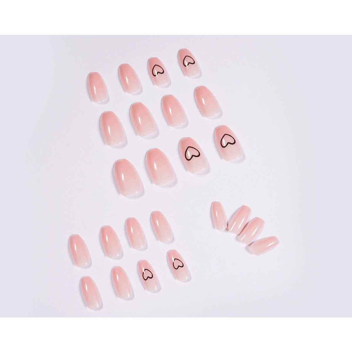 Waterproof Detachable Nails | Nude Short Ballet Love Wearing Nail
