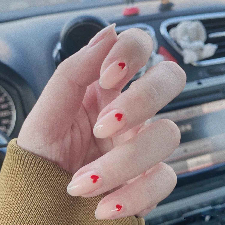Waterproof Detachable Nails | Nude Short Ballet Love Wearing Nail