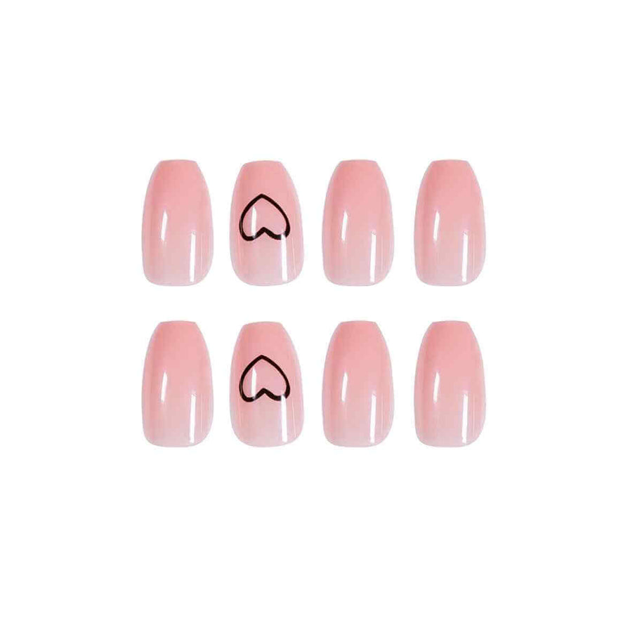 Waterproof Detachable Nails | Nude Short Ballet Love Wearing Nail
