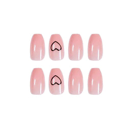 Waterproof Detachable Nails | Nude Short Ballet Love Wearing Nail