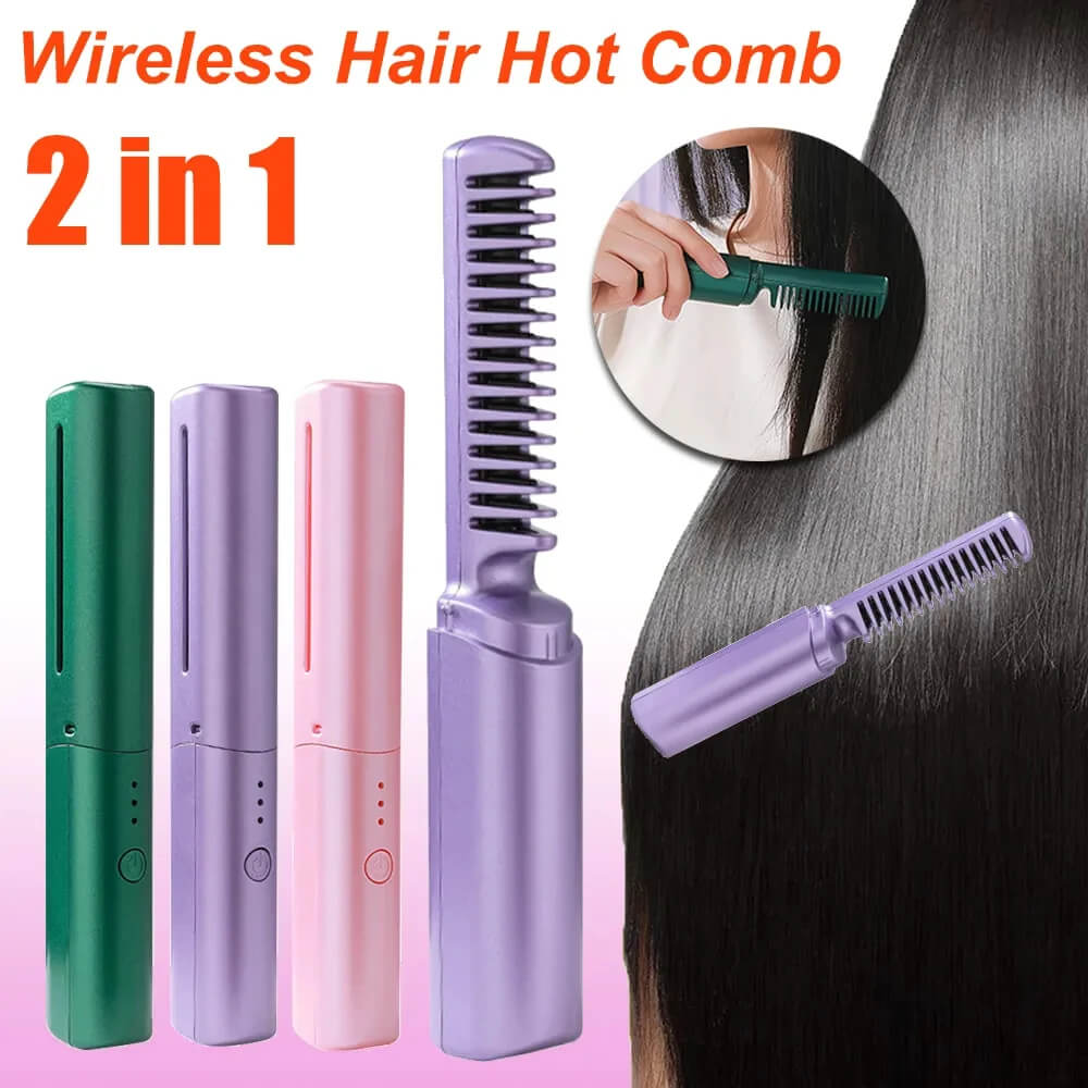 Wireless Hair Straightener | Fast Heating Negative Ion Straightening