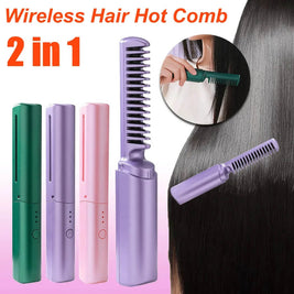 Wireless Hair Straightener | Fast Heating Negative Ion Straightening