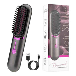 Wireless Hair Straightening Comb | USB Rechargeable Hair Comb