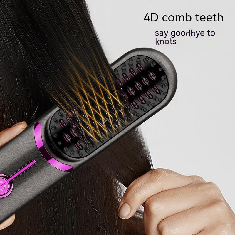Wireless Hair Straightening Comb | USB Rechargeable Hair Comb
