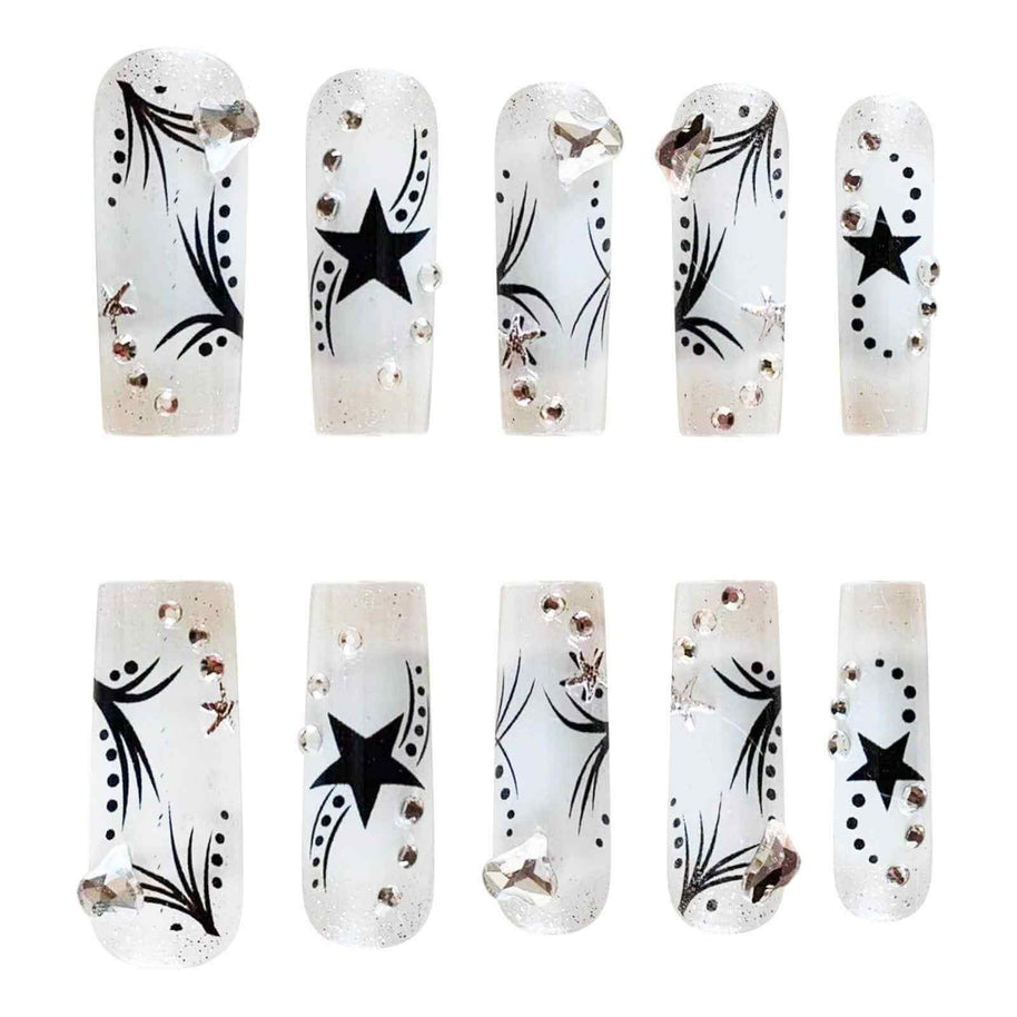 Women's Rhinestone Patch Nails | Easy Apply Rhinestone Nails