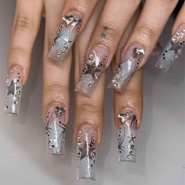 Women's Rhinestone Patch Nails | Easy Apply Rhinestone Nails