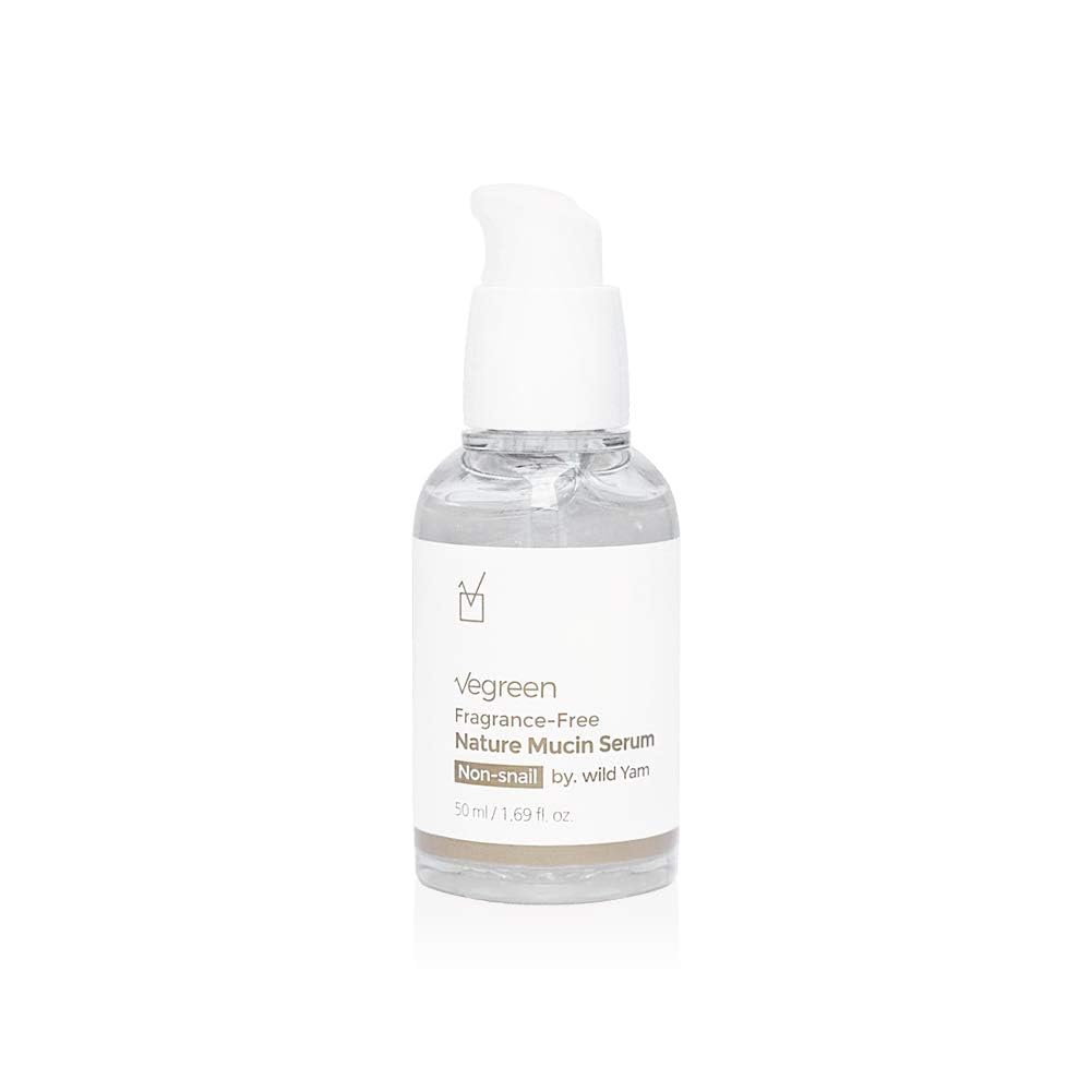 VEGREEN Nature Skin Mucin Face Serum Fortified w/Wild Yam Extract | Korean Hydrating Face Serum Barrier Repair Moisturizer for All Skin Types | Ceramide-Enriched Glass Skin Face Glow Serum 1.69 fl oz